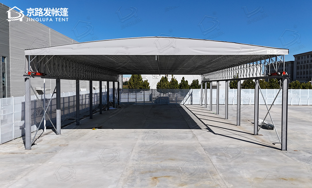 津南区双港老板电器悬空电动推拉棚